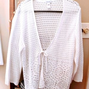 Avenue Crochet Card I with Tie front